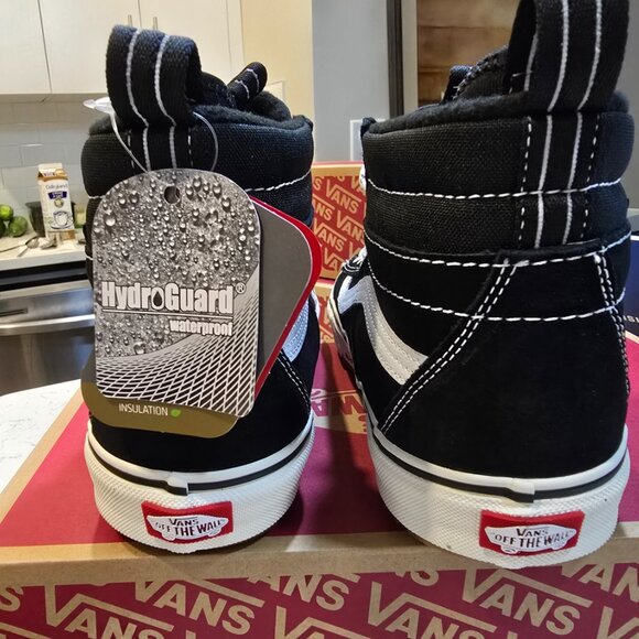 VANS Sk8- Waterproof MTE High Black True White VN000CVT6BT Men's Size 9 NEW - Picture 6 of 9